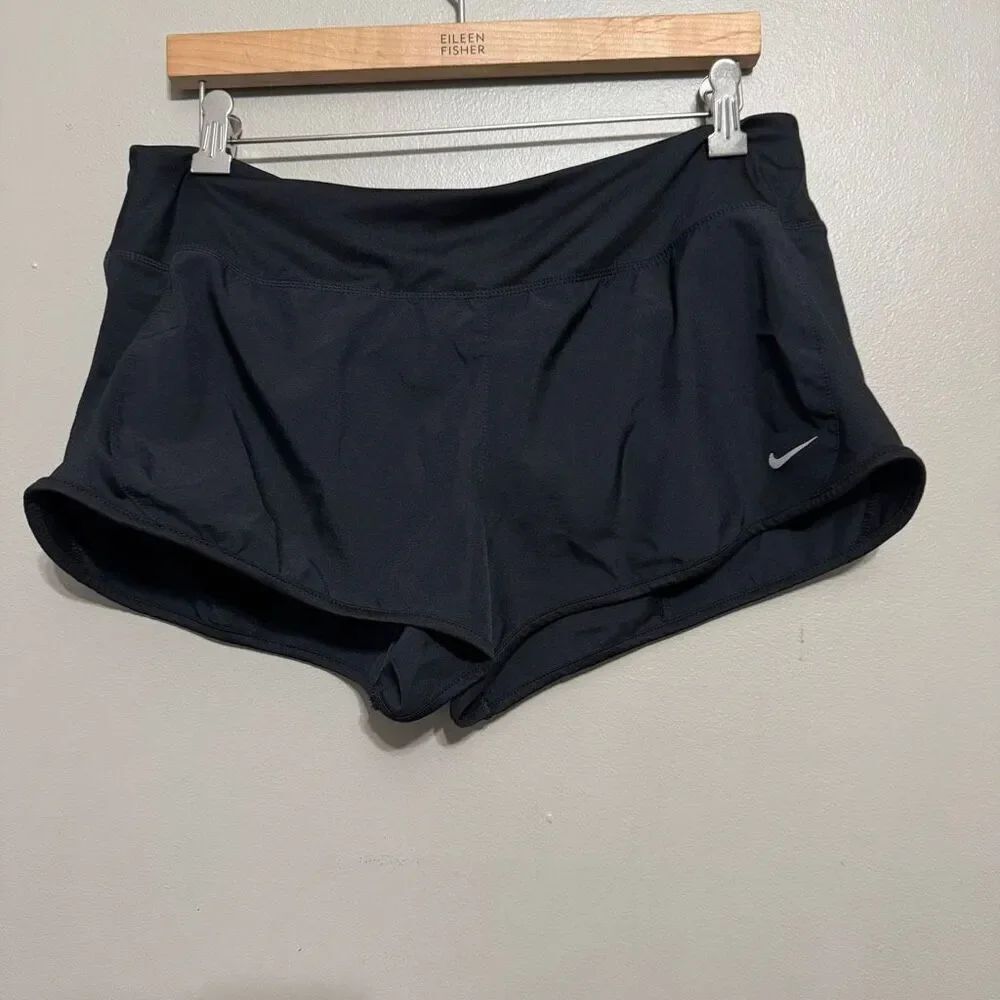 Nike women’s black running shorts dry fit size large